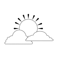 summer sun with clouds