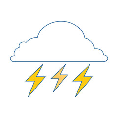 weather cloud rainy with ray