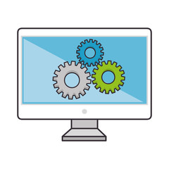 computer display with gears
