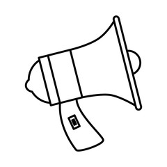 megaphone sound isolated icon