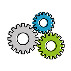 gears machine isolated icon