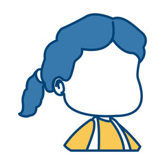 Faceless girl cartoon icon vector illustration graphic design