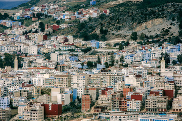 Fototapeta premium Chefchaouen, Morocco. From above