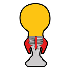 bulb light rocket icon