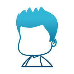 Faceless boy cartoon icon vector illustration graphic design