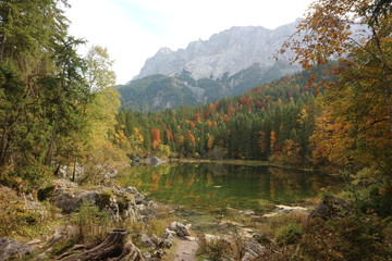 Eibsee,  Grainau, Bayern, Zugspitze