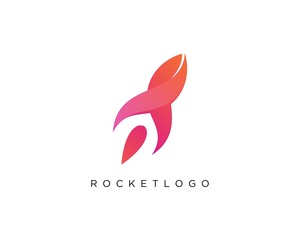 rocket logo design icon template