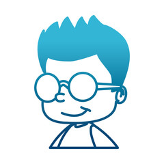 School boy with glasses icon vector illustration graphic design