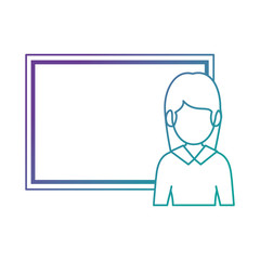teacher woman with chalkboard avatar