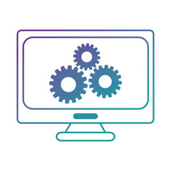 computer display with gears
