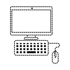 desktop computer isolated icon