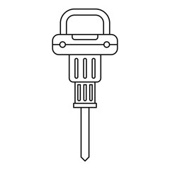 Pneumatic hammer icon outline
