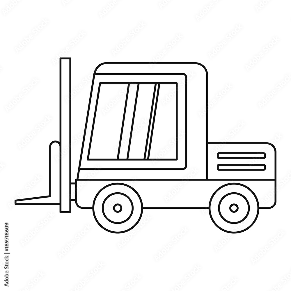 Poster stacker loader icon outline