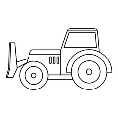 Skid steer loader icon outline