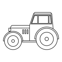 Tractor icon outline