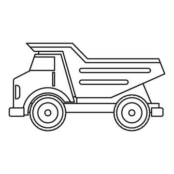 recommend clip art: Dump truck icon outline