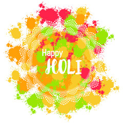 Abstract colorful Happy Holi background for Festival of Colors c