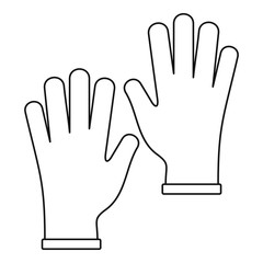 Obraz premium Medical gloves icon outline