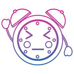 angry clock kawaii icon image vector illustration design 