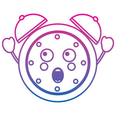 suprised clock kawaii icon image vector illustration design 