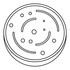 Slice of sausage icon outline