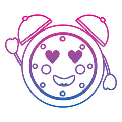 clock  heart eyes   kawaii icon image vector illustration design  