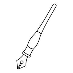 Ink pen icon outline