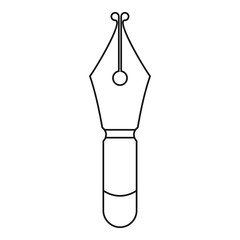 Fountain pen nib icon outline