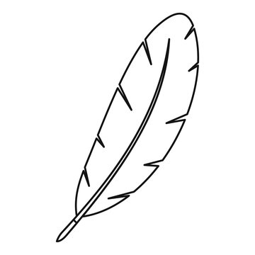 Feather pen icon outline