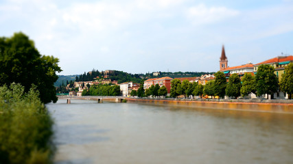 Obraz premium Verona - Tilt-shift photography of cityscape