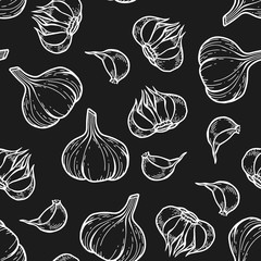 garlic seamless pattern