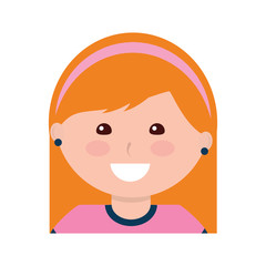 Obraz premium happy girl with headband kid child icon image vector illustration design 