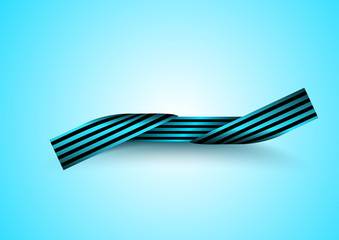 Blue striped ribbon