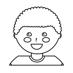 happy boy kid child icon image vector illustration design  black line