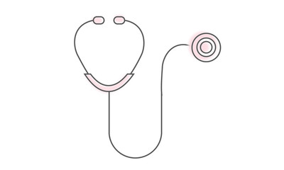 Stethoscope icon for medicine