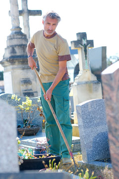 maintaining a cemetery