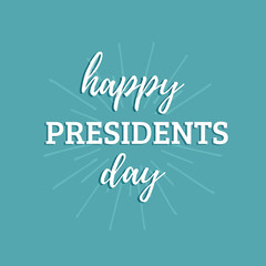 Happy Presidents Day handwritten phrase in vector.Used for holiday poster, greeting card etc.