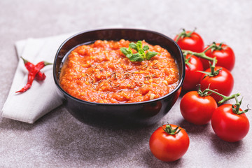 Indian Tomato Rasam with lentil, mint, cilantro and cashew