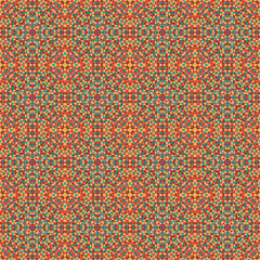 Mosaic geometric pattern in repeat. Fabric print. Seamless background, mosaic ornament, ethnic style.