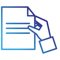 hands with paper document