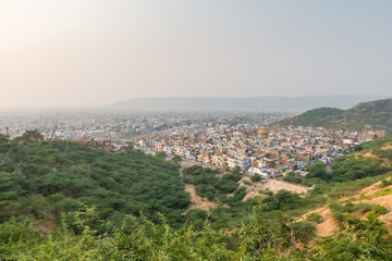 view over the pink city of Jaipur, Rajasthan