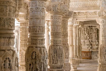 Foto op Canvas columns in Jain Temple of Ranakpur, Rajasthan © schame87