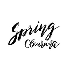 Special Spring Clearance - Hand drawn inspiration quote. Vector typography design element. Spring lettering poster. Template for Flyers, banners, advertise, marketing, promotion.