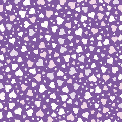 Beautiful romantic seamless pattern with hearts