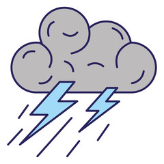 weather cloud rainy with ray