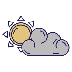 summer sun with clouds