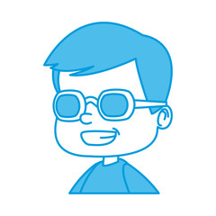School boy with glasses icon vector illustration graphic design