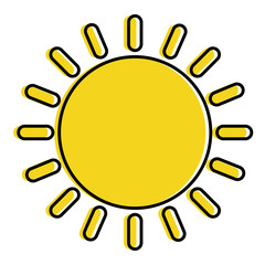 summer sun isolated icon