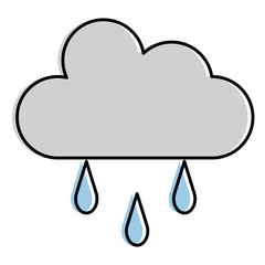 weather cloud rainy icon