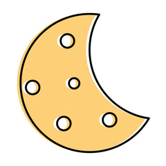 half moon isolated icon